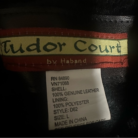 Tudor Court by Haband black Leather Trench Coat - Picture 3 of 16
